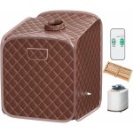 Relax4life sauna  vapeur portable 2l 1000w, cabine de sauna pliable  domicile avec 9 tempratures ajustables ...