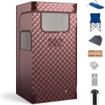 Sauna à vapeur portable 3l avec chaise pliable pour tout le corps, pour 1 personne avec 9 niveaux température ... Sauna à vapeur portable 3l avec chaise pliable pour tout le corps, pour 1 personne avec 9 niveaux température ...