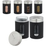 Relaxdays - saupoudreuse à épices, lot de 6, 3 tailles de saupoudrage, épices, xl, 290 ml, verre & acier ... Relaxdays - saupoudreuse à épices, lot de 6, 3 tailles de saupoudrage, épices, xl, 290 ml, verre & acier ...