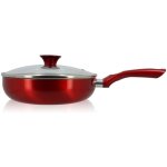 Sauteuse en aluminium 24cm, cerise