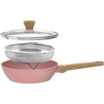 Sauteuse - tous feux dont induction - arthur martin - am0333 - revetement c�ramique - � 24 cm - avec ...