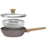 Sauteuse - tous feux dont induction - arthur martin - am9910 - revetement c�ramique - � 24 cm - couvercle ...