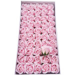 Savons fleurs de roses 50 pi�ces dans un coffret cadeau - d�coration et parfum de bain