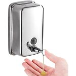 Savon  main en acier inoxydable de grande capacit (500 ml) design antirouille pour les salles de bains, ...
