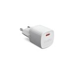 Sbs - chargeur pour tlphone mobile secteur plastique recycl gan pd 25 w usb c blanc