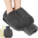 Scaldapiedi, borse dell'acqua calda con coperchio, scaldapiedi riutilizzabile, pantofole riscaldate, ...