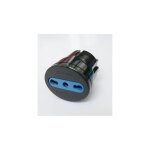 Adaptateur prise franco - allemand 2p + t 16a male (s31) / fiche 2p + t 16a femelle italien noir (p17 ...