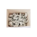 Attaches pontet � clouer � 10mm (boite de 100) cavalier gris pour fixation de gaines, tubes et cables ...