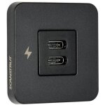Scanstrut - tile - prise de charge double usb - c avec enjoliveur noir, pour int�rieur, pour camping ...