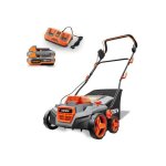 Scarificateur  batterie 40v fuxtec fx - e2ve38set, 2 - en - 1 scarification et aration, 38 cm de largeur, ...