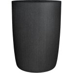 Linetto high 54. pot haut / pot de fleurs / pot de plantes. rond. en plastique couleur : stony black. ...