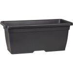 Nora long 80. vase / pot de fleurs / jardinire. rectangulaire. en plastique. couleur : metallic grey. ...