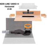 Schluter - kit caniveau horizontal avec siphon courb� kerdi line vario h 40 - hauteur garde d'eau: 25 ...
