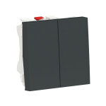 Schneider electric ? interrupteur va et vient double 2 modules 10a ? couleur anthracite ? connexion rapide ...