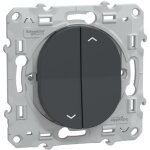 Schneider electric - interrupteur volet roulant 2 boutons 6a anthracite - ovalis - schneider