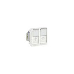 Schneider electric - unica - prise rj45 double - cat 6 stp - 2 mod - blanc - m�ca seul (nu342618)