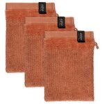 Sch�ner wohnen gant de toilette sense - lot de 3 16x21 cm, rouille