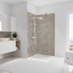 Schulte pack de 2 panneaux muraux 100x210 cm, revtement pour douche et salle de bains, placement facile, ...
