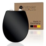 Sch�tte - abattant wc ovale en duroplast noir avec frein de chute - black