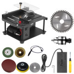 Scie circulaire multifonctionnelle, mini scie de bureau, machine de d�coupe �lectrique avec lame de scie, ...