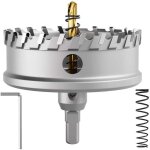 Scie cloche bim�tallique en carbure t. c. t robuste de qualit� industrielle coupe trou en acier inoxydable ...