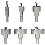 Scie cloche pour metal, lot de 6 forets de scie - cloche en carbure, scies - cloches en acier inoxydable. ...