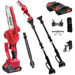 Scie coupe - branches t�lescopique rechargeable 300 w, moteur sans balais, perche 141?240 cm en aluminium, ...