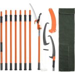 Scie � �laguer t�lescopique 2, 24 - 8, 24 m scie � perche extensible lame en acier tranchant scie d'�lagage ...