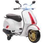 Aiyaplay - scooter lectrique enfant vespa 6v - musiques, feu av, entre usb, radio fm - 2 roues support ...