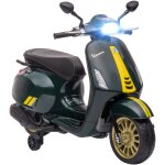 Scooter lectrique enfant vespa 6v - musiques, feu av, entre usb, radio fm - 2 roues support aux. - ...