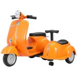 Homemiyn - scooter moto lectrique vespa - double pour enfants orange - 6v - 3 - 4 km / h