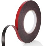 Scotch double face extra fort, 1 rouleau (10mmx10m) noir mousse pe film rouge imperm�able et ultra r�sistant ...