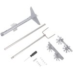 Sculpture �olienne d'avion rotative en acier inoxydable, moulin � vent en m�tal facile � assembler, d�cor ...