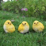 Sculptures et statues de jardin 3 poussins, dcorations de pques, animaux en resine, statue de jardin ...