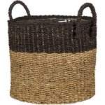 Seagrass 33. vase en osier / panier - plante / pot en osier avec poign�es en seagrass couleur : nut brown. ...