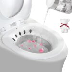 Seat bath for hemorrhoids, foldable sitz bath basin for pregnant women, intimate toilet seat bath, round ...