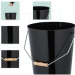 Seau a charbon avec poignee - cheminee bois de chauffage granules