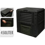 Bac à compost 450 l noir 80x80x81cm progarden Bac à compost 450 l noir 80x80x81cm progarden