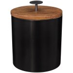 Seau à glace & rafraîchisseur de bouteille en inox et bois de manguier - secret de gourmet Seau à glace & rafraîchisseur de bouteille en inox et bois de manguier - secret de gourmet