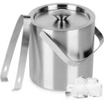 Seau � gla�ons isotherme en acier + pince