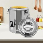 Seau isotherme alimentaire en acier inoxydable avec couvercle, 20 l, récipient isotherme portable, seau ... Seau isotherme alimentaire en acier inoxydable avec couvercle, 20 l, récipient isotherme portable, seau ...