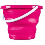 Seau pliable 10l rose avec anse en plastique Seau pliable 10l rose avec anse en plastique
