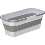 Seau pliable 12l rectangulaire en plastique ou silicone, bassine rtractable multifonction pour nettoyage, ...