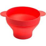 Seau � popcorn, bo�te � snack en silicone avec poign�e et couvercle, bol � popcorn pour four � micro ...