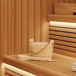 Seau de sauna 2 pcs marron bois de pin massif et chanvre vidaxl
