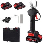 S�cateur �lectrique, 48vf s�cateur de branche d'arbre pour haie, diam�tre de coupe de 30 mm, avec 2 batteries ...