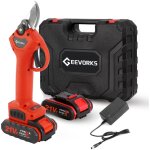 Sécateur Électrique sans fil 21v rouge - moteur sans balais & 2 batteries - coupe branches jusqu'à 20mm ... Sécateur Électrique sans fil 21v rouge - moteur sans balais & 2 batteries - coupe branches jusqu'à 20mm ...
