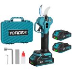 Scateur lectrique sans fil, 32mm secateur a batterie avec lcd, sk5 lame, 2x2000 mah, coupe branchepour ...