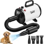 S�che - cheveux pour chiens � haute vitesse avec 4 buses 5. 2hp / 3800w (super cyclone professionnel), ...