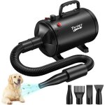 S�che - cheveux pour chiens � haute vitesse avec 4 buses 5. 2hp / 3800w (super cyclone professionnel), ...